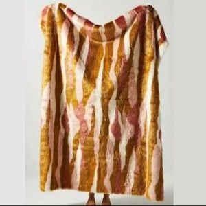 Anthropologie faux fur blanket